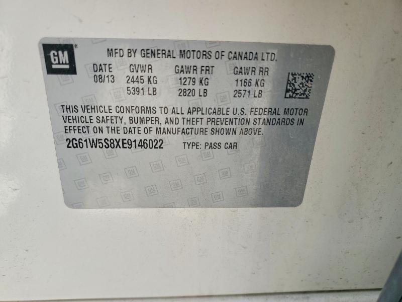 Продаж на аукціоні авто 2014 Cadillac Xts, vin: 2G61W5S8XE9146022, номер лоту: 48508826
