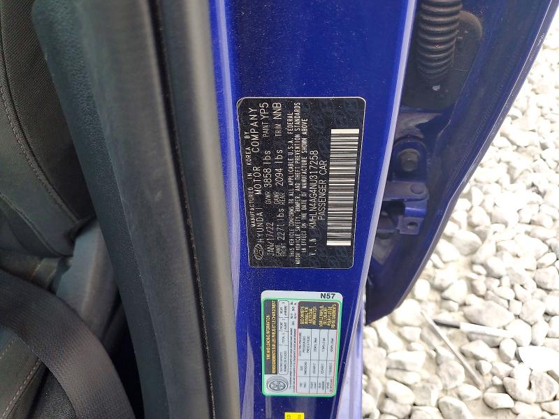 Продажа на аукционе авто 2022 Hyundai Elantra, vin: KMHLN4AG4NU317258, номер лота: 50900466