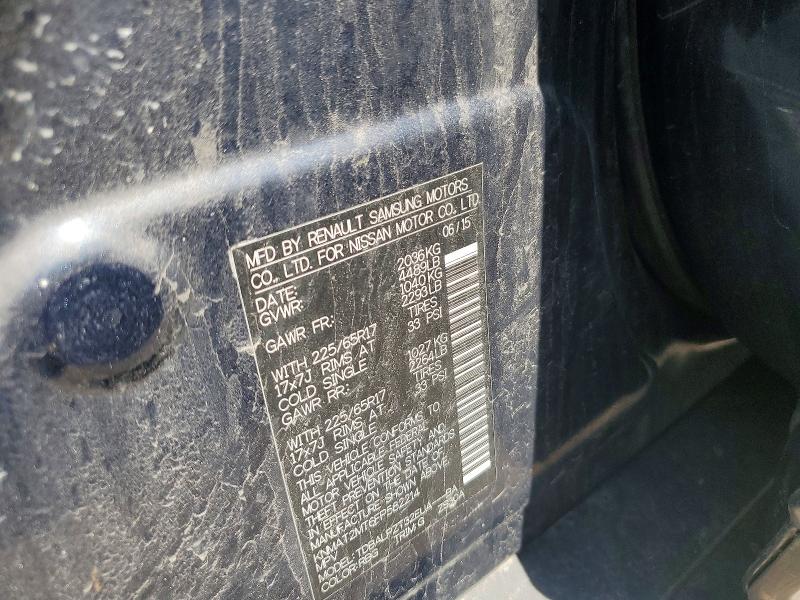 50661756 :رقم المزاد ، KNMAT2MT6FP582214 vin ، 2015 Nissan Rogue مزاد بيع