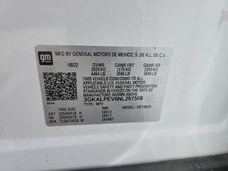 Aukcja sprzedaży 2022 Gmc Terrain, vin: 3GKALPEV6NL297508, numer aukcji: 52424846