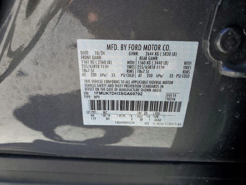 Aukcja sprzedaży 2025 Ford Explorer, vin: 1FMUK7DH3SGA69792, numer aukcji: 50053826