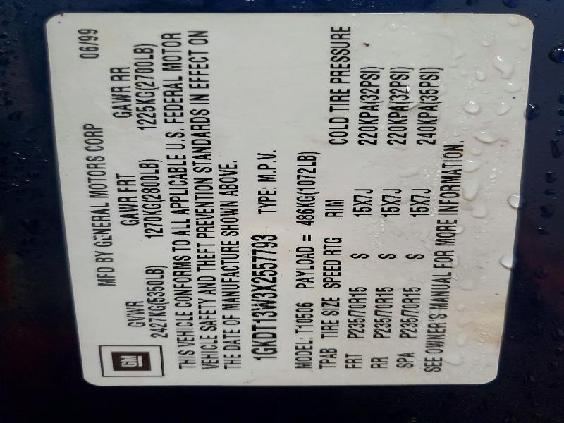 Продаж на аукціоні авто 1999 Gmc Jimmy, vin: 1GKDT13W3X2557793, номер лоту: 48769496