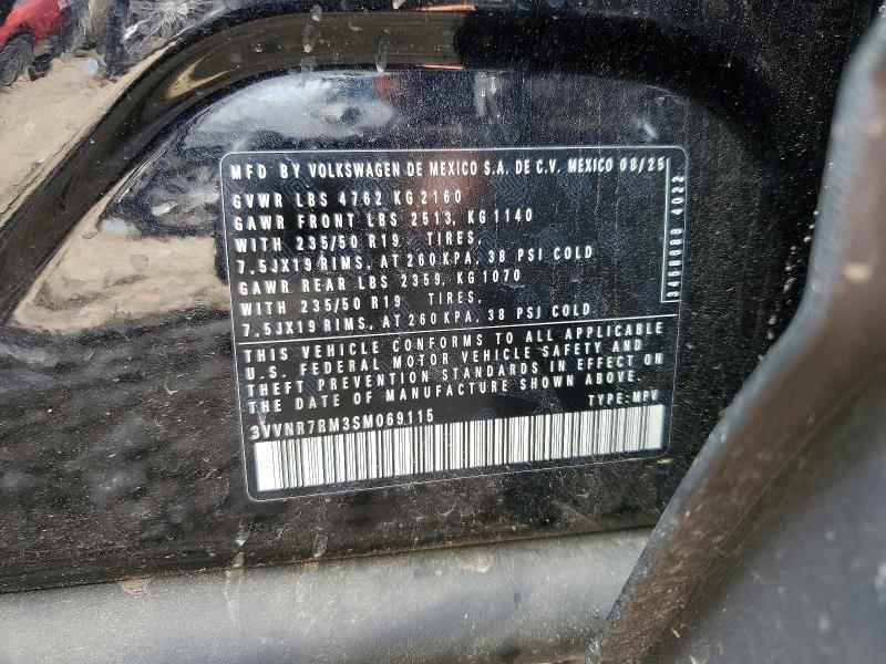 Aukcja sprzedaży 2025 Volkswagen Tiguan, vin: 3VVNR7RM3SM069115, numer aukcji: 50990986