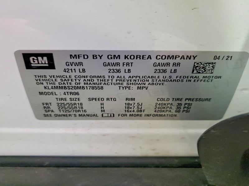 Aukcja sprzedaży 2021 Buick Encore Gx, vin: KL4MMBS20MB178558, numer aukcji: 48849026