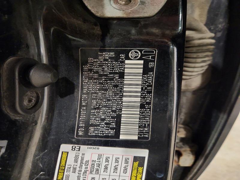 48849126 :رقم المزاد ، 2T1BU4EE7AC239030 vin ، 2010 Toyota Corolla مزاد بيع
