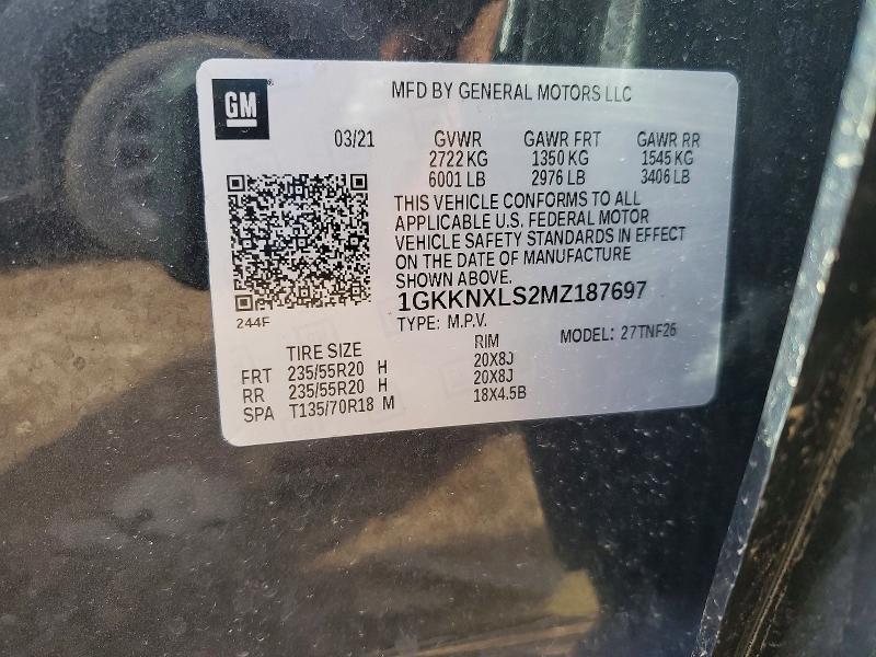 Продажа на аукционе авто 2021 Gmc Acadia, vin: 1GKKNXLS2MZ187697, номер лота: 49231996
