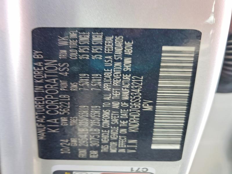 Aukcja sprzedaży 2025 Kia Sorento, vin: KNDRHDJG6S5343212, numer aukcji: 50665566