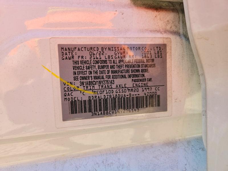 49919086 :رقم المزاد ، 3N1AB8CV1NY276143 vin ، 2022 Nissan Sentra مزاد بيع