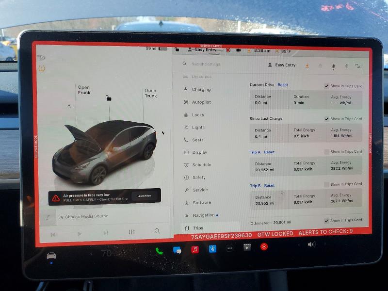 Продажа на аукционе авто 2025 Tesla Model Y, vin: 7SAYGAEE9SF239630, номер лота: 48637186