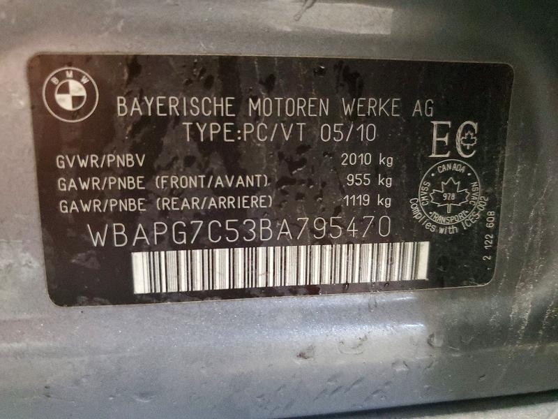2011 Bmw 323 მანქანა იყიდება აუქციონზე, vin: WBAPG7C53BA795470, აუქციონის ნომერი: 49855986