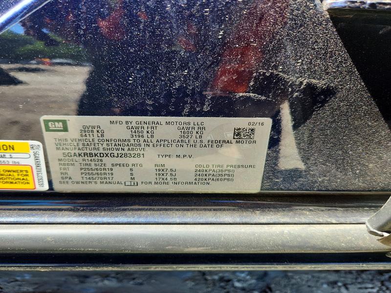 Aukcja sprzedaży 2016 Buick Enclave, vin: 5GAKRBKDXGJ283281, numer aukcji: 47792916