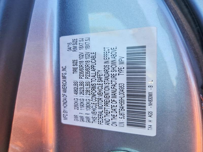 Продаж на аукціоні авто 2017 Acura Rdx, vin: 5J8TB4H56HL004953, номер лоту: 49129416
