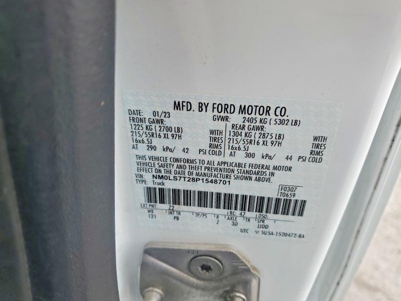Aukcja sprzedaży 2023 Ford Transit Connect, vin: NM0LS7T28P1548701, numer aukcji: 51198136