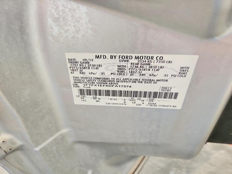 Aukcja sprzedaży 2013 Ford F150, vin: 1FTFX1EF6DFA17574, numer aukcji: 49542306