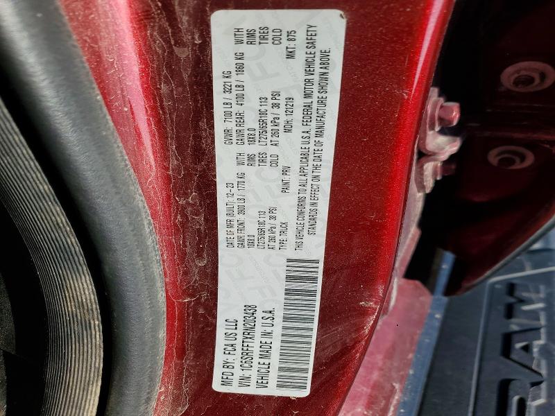 47782526 :رقم المزاد ، 1C6SRFFTXRN203438 vin ، 2024 Ram 1500 مزاد بيع