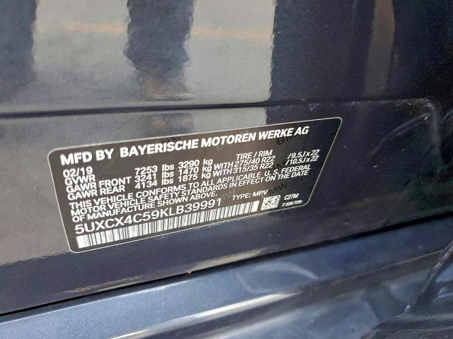 Продаж на аукціоні авто 2019 Bmw X7, vin: 5UXCX4C59KLB39991, номер лоту: 48679576