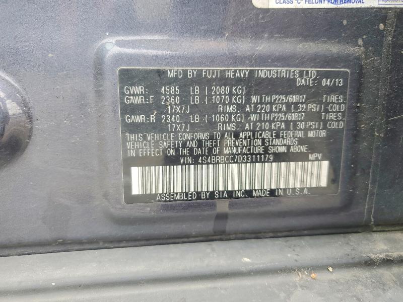 Aukcja sprzedaży 2013 Subaru Outback, vin: 4S4BRBCC7D3311179, numer aukcji: 51679826