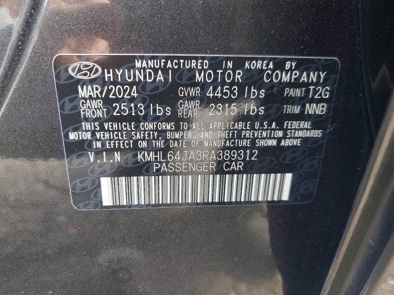 Aukcja sprzedaży 2024 Hyundai Sonata, vin: KMHL64JA3RA389312, numer aukcji: 50933096
