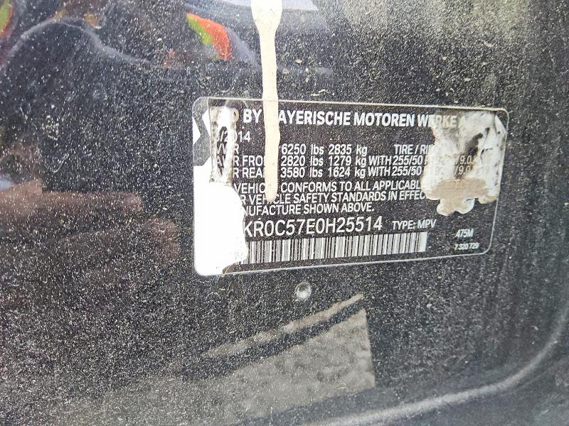 48494436 :رقم المزاد ، 5UXKR0C57E0H25514 vin ، 2014 Bmw X5 مزاد بيع