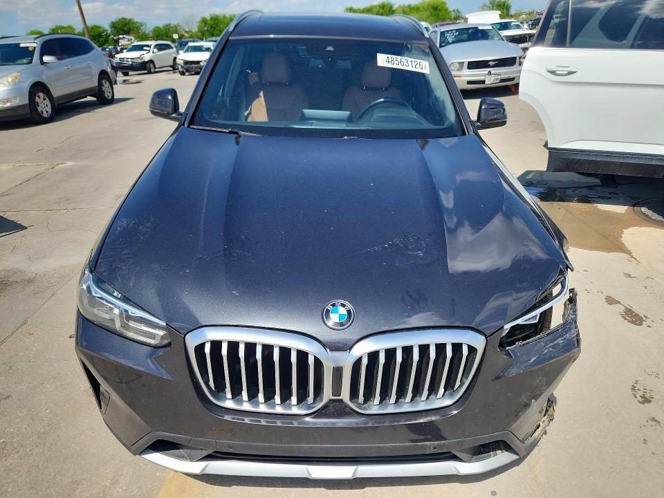 2022 Bmw X3 მანქანა იყიდება აუქციონზე, vin: 5UX43DP02N9L59731, აუქციონის ნომერი: 48563126