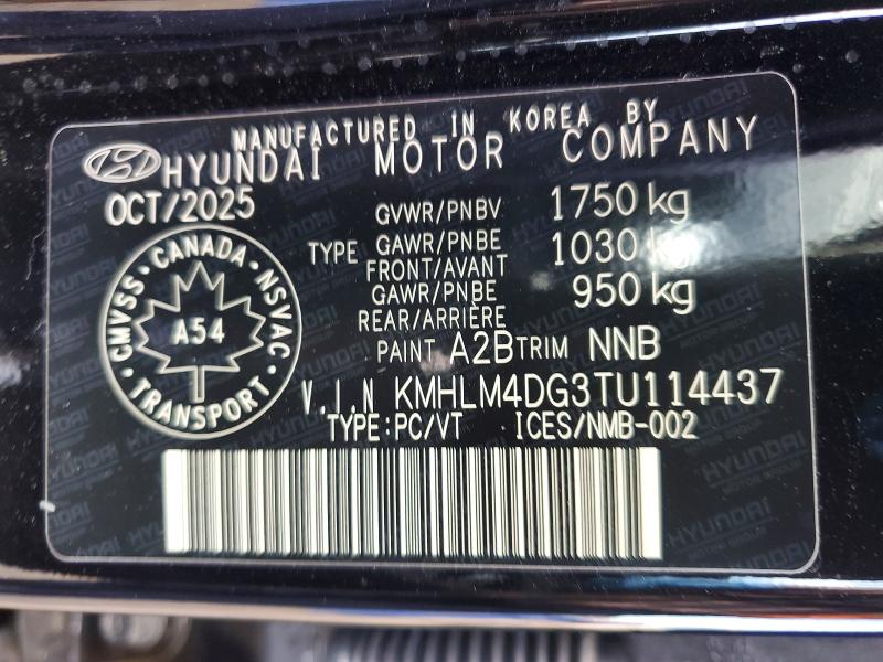 48276056 :رقم المزاد ، KMHLM4DG3TU114437 vin ، 2026 Hyundai Elantra مزاد بيع