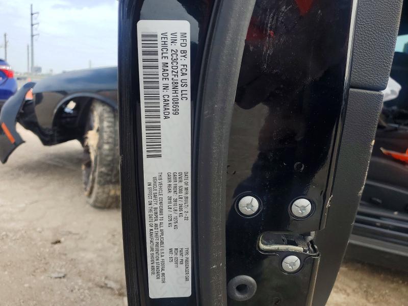 2022 Dodge Challenger მანქანა იყიდება აუქციონზე, vin: 2C3CDZFJ8NH108699, აუქციონის ნომერი: 51373146