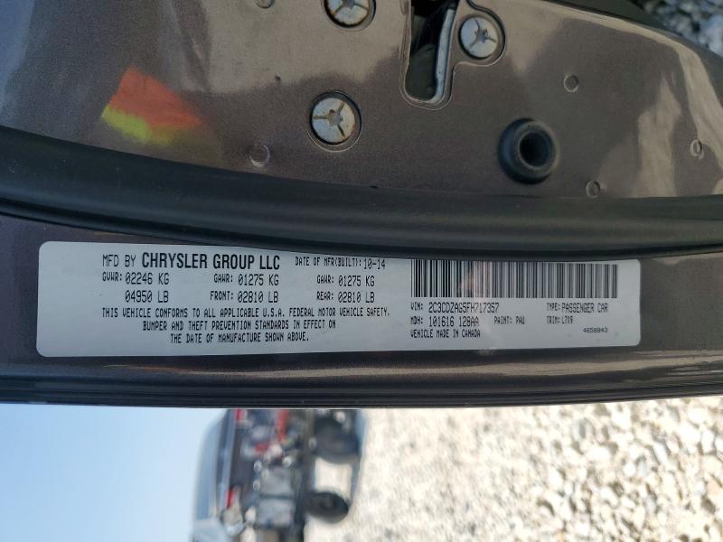 Auction sale of the 2015 Dodge Challenger, vin: 2C3CDZAG5FH717357, lot number: 51603246