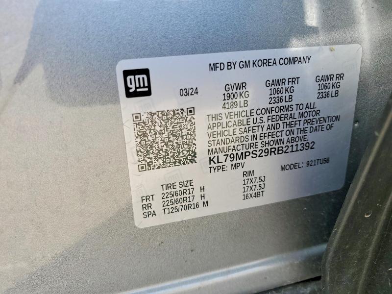 Продаж на аукціоні авто 2024 Chevrolet Trailblazer, vin: KL79MPS29RB211392, номер лоту: 49951806