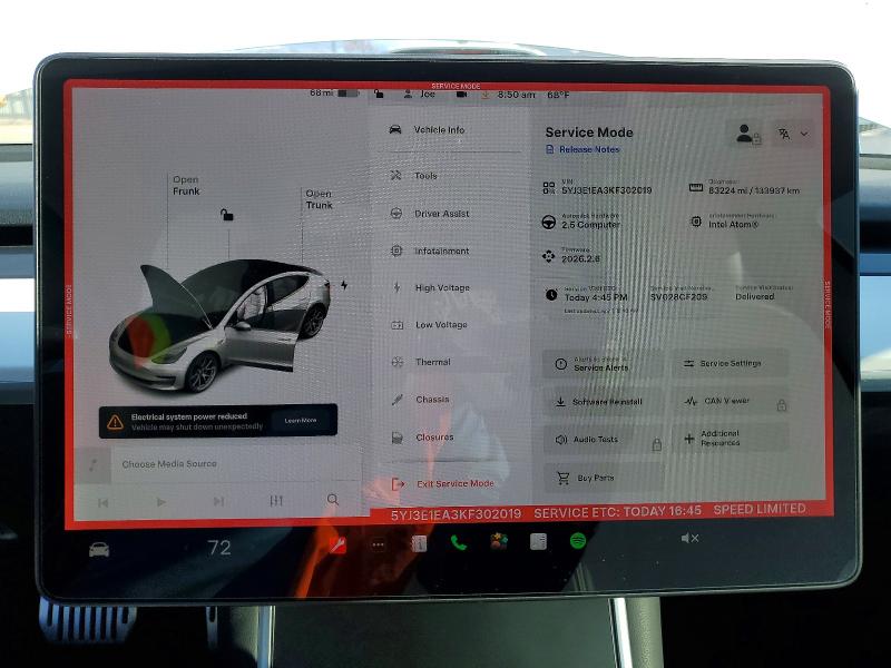 Aukcja sprzedaży 2019 Tesla Model 3, vin: 5YJ3E1EA3KF302019, numer aukcji: 47831876