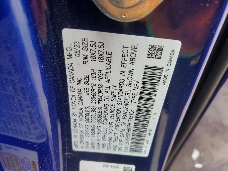 50427686 :رقم المزاد ، 2HKRS5H56PH715196 vin ، 2023 Honda Cr-v مزاد بيع
