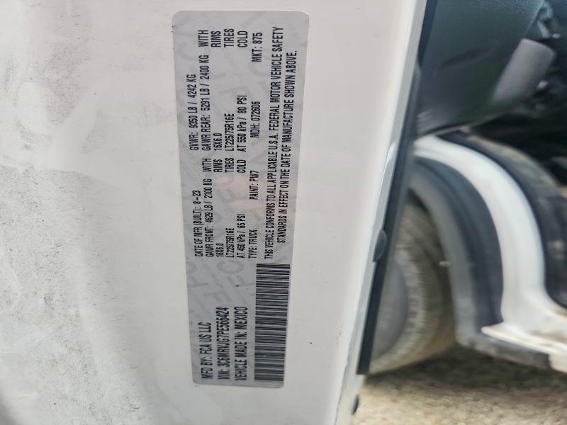 50325466 :رقم المزاد ، 3C6MRVJG7PE566424 vin ، 2023 Ram Promaster 3500 مزاد بيع