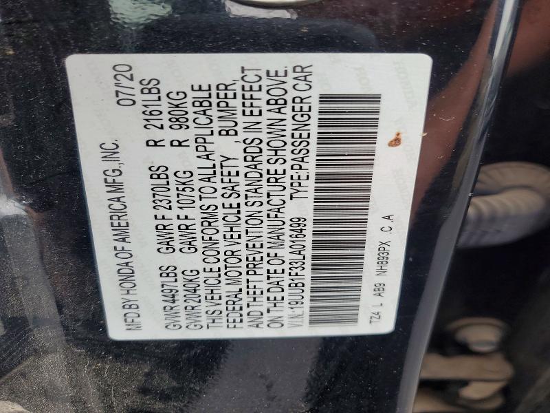 Aukcja sprzedaży 2020 Acura Tlx, vin: 19UUB1F33LA016499, numer aukcji: 48577656