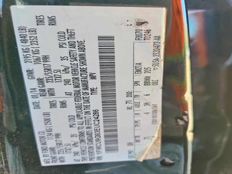 Aukcja sprzedaży 2014 Ford Escape, vin: 1FMCU9G93EUC24286, numer aukcji: 49052216