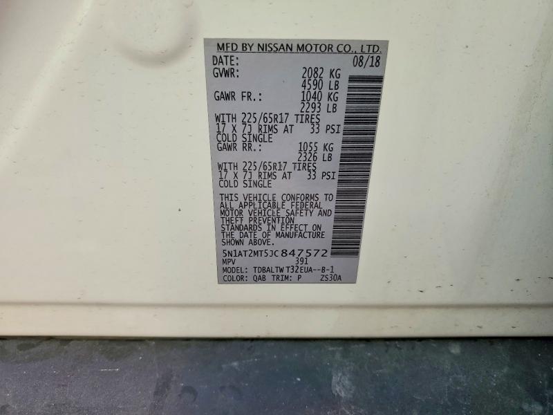 Aukcja sprzedaży 2018 Nissan Rogue, vin: 5N1AT2MT5JC847572, numer aukcji: 48978676