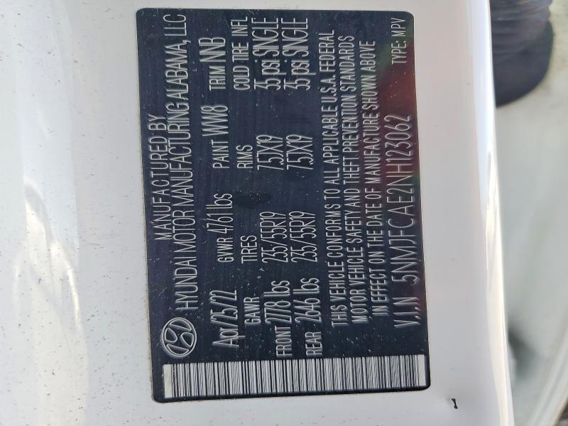 2022 Hyundai Tucson მანქანა იყიდება აუქციონზე, vin: 5NMJFCAE2NH123062, აუქციონის ნომერი: 51143696