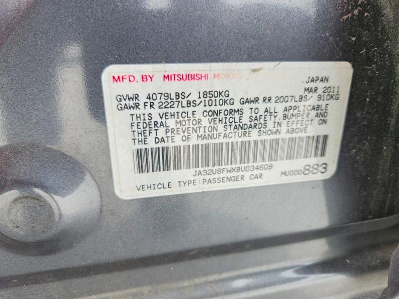 Продаж на аукціоні авто 2011 Mitsubishi Lancer, vin: JA32U8FWXBU034609, номер лоту: 48200596