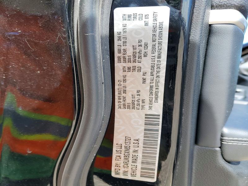 48954386 :رقم المزاد ، 1C4RJKBGXN8513727 vin ، 2022 Jeep Grand Cherokee مزاد بيع