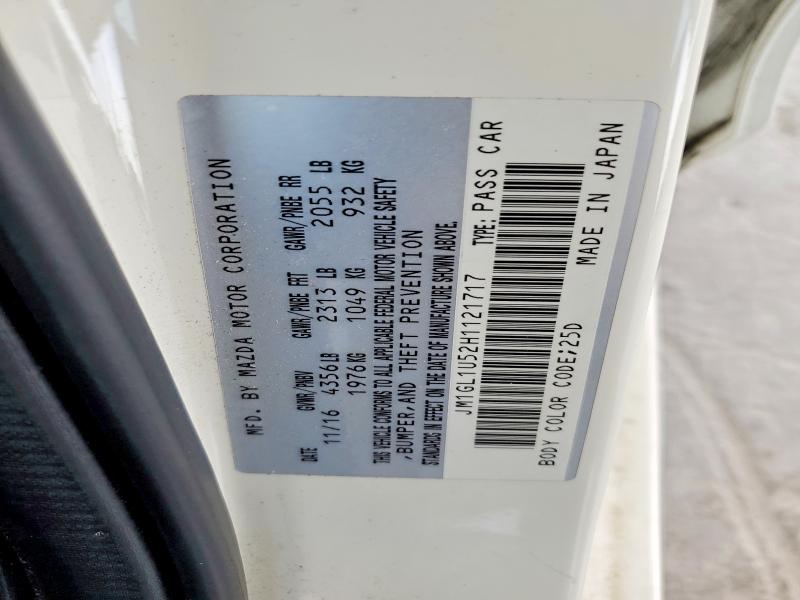 48971466 :رقم المزاد ، JM1GL1U52H1121717 vin ، 2017 Mazda 6 مزاد بيع