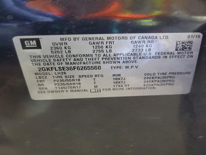 Продажа на аукционе авто 2015 Gmc Terrain, vin: 2GKFLSE36F6265560, номер лота: 51588356