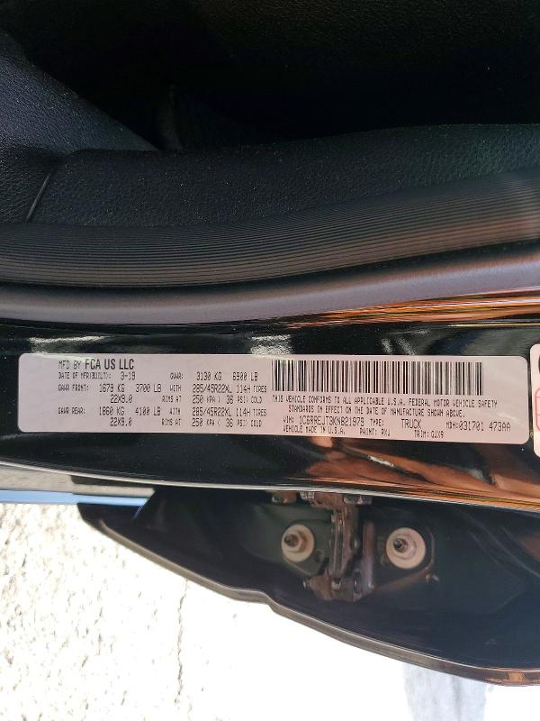 Продажа на аукционе авто 2019 Ram 1500, vin: 1C6RREJT3KN821979, номер лота: 50354056