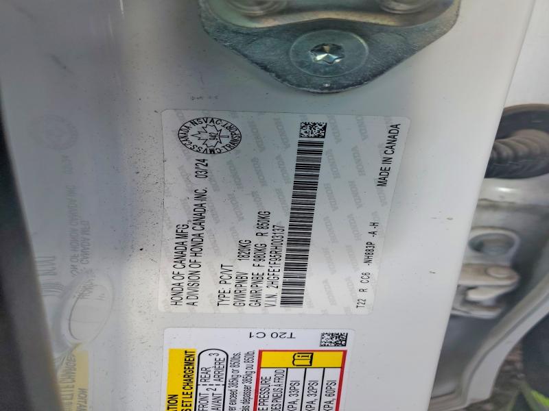 2024 Honda Civic მანქანა იყიდება აუქციონზე, vin: 2HGFE1F95RH003137, აუქციონის ნომერი: 48307056