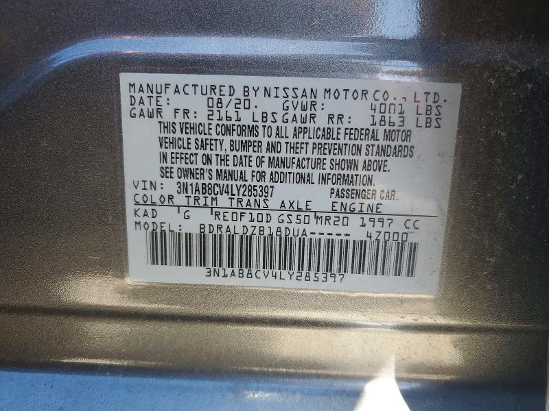 Aukcja sprzedaży 2020 Nissan Sentra, vin: 3N1AB8CV4LY285397, numer aukcji: 50756456