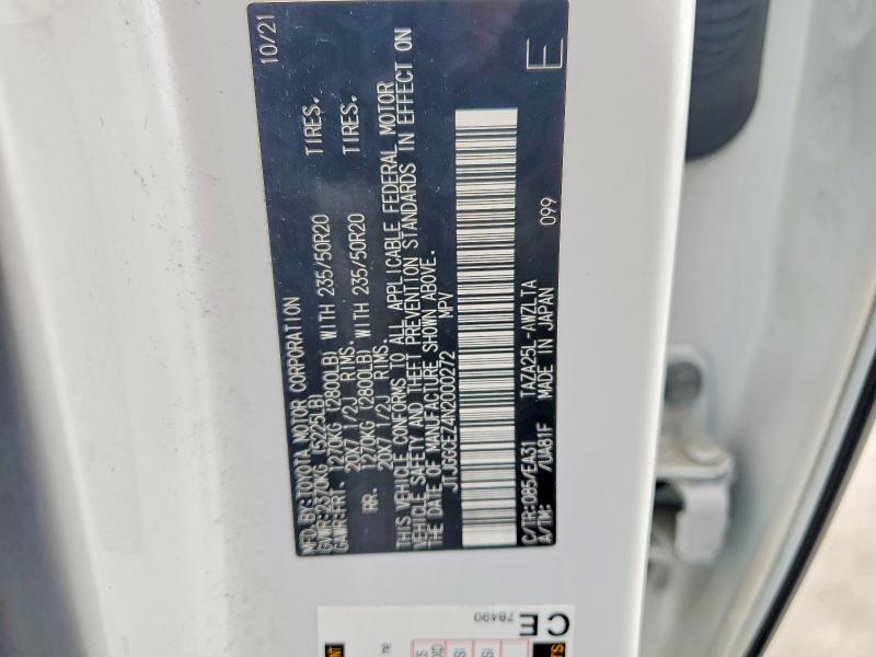Aukcja sprzedaży 2022 Lexus Nx, vin: JTJGGCEZ4N2000272, numer aukcji: 50433786