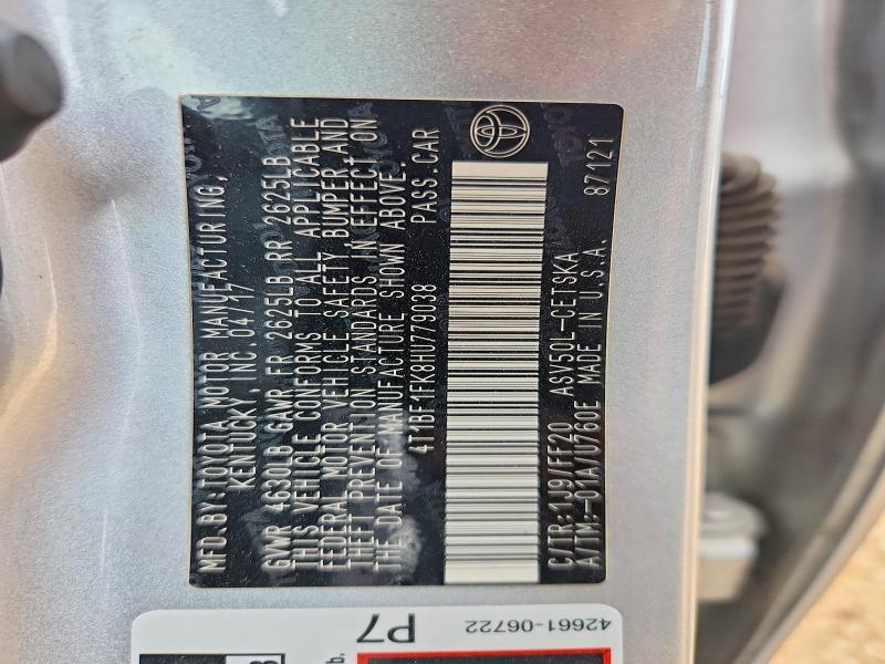 Продажа на аукционе авто 2017 Toyota Camry, vin: 4T1BF1FK8HU779038, номер лота: 49613036
