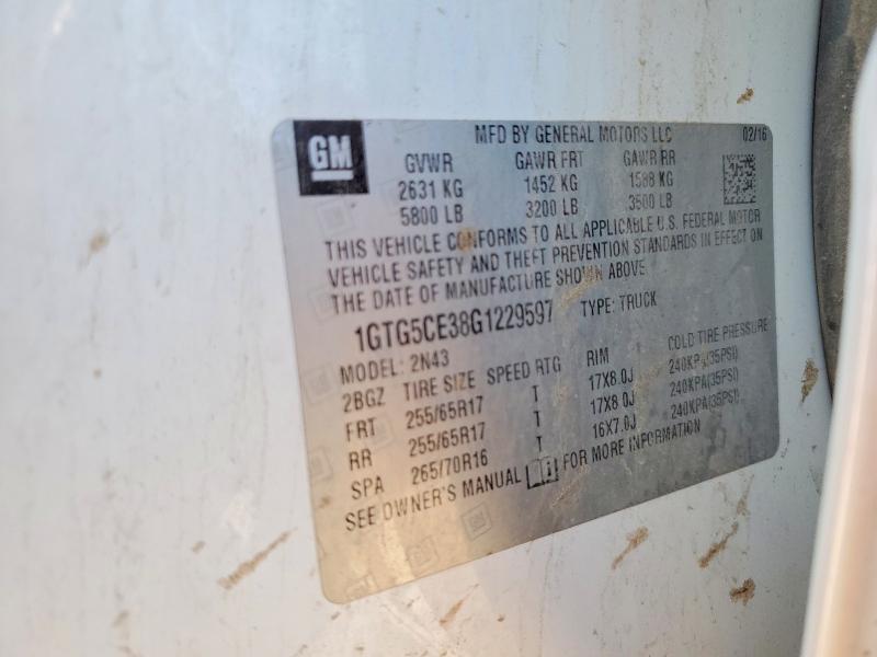 Aukcja sprzedaży 2016 Gmc Canyon, vin: 1GTG5CE38G1229597, numer aukcji: 50300416