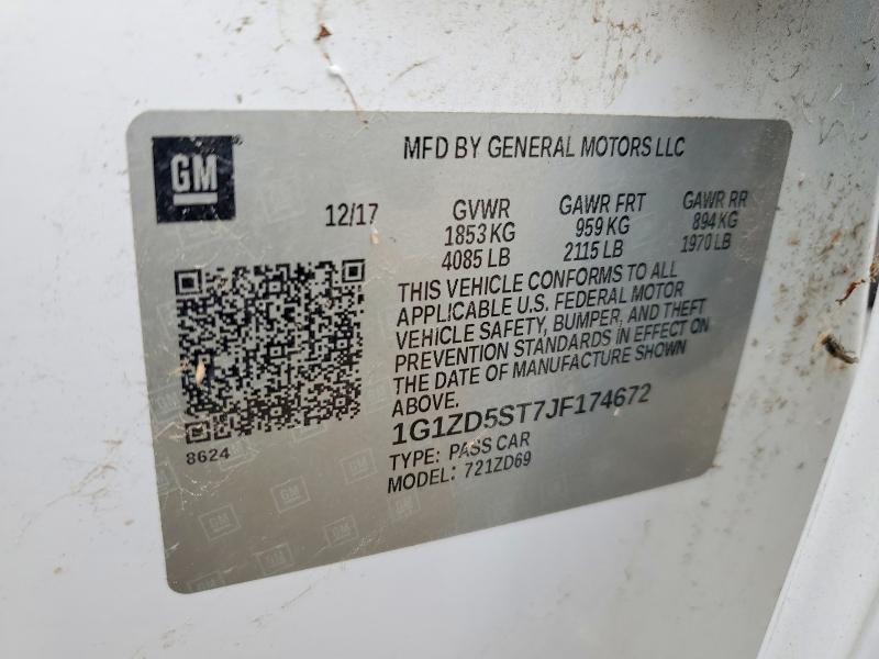 Aukcja sprzedaży 2018 Chevrolet Malibu, vin: 1G1ZD5ST7JF174672, numer aukcji: 49563396