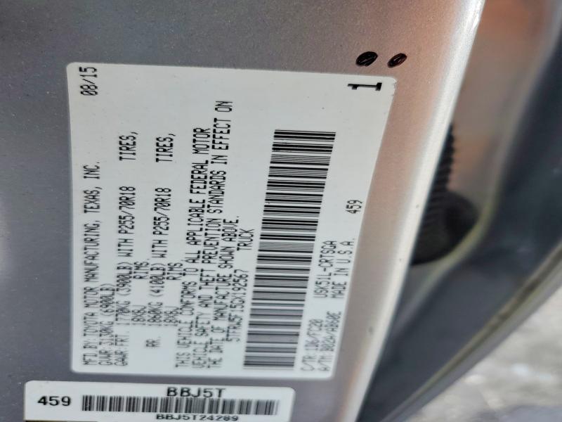 49612306 :رقم المزاد ، 5TFRW5F15GX192567 vin ، 2016 Toyota Tundra مزاد بيع