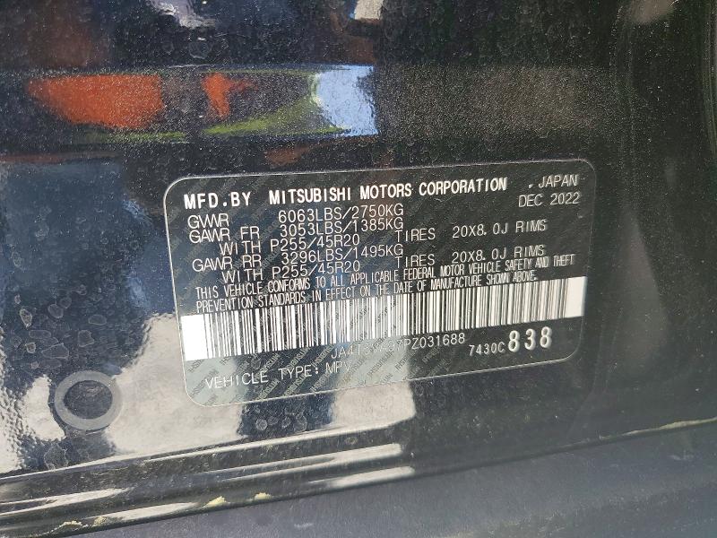 2023 Mitsubishi Outlander მანქანა იყიდება აუქციონზე, vin: JA4T5VA97PZ031688, აუქციონის ნომერი: 48719246