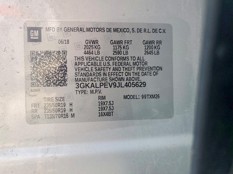 Продаж на аукціоні авто 2018 Gmc Terrain, vin: 3GKALPEV9JL405629, номер лоту: 51513686