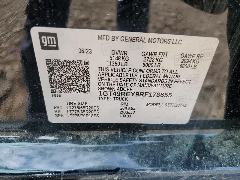 Продажа на аукционе авто 2024 Gmc Sierra, vin: 1GT49REY9RF178655, номер лота: 49814676